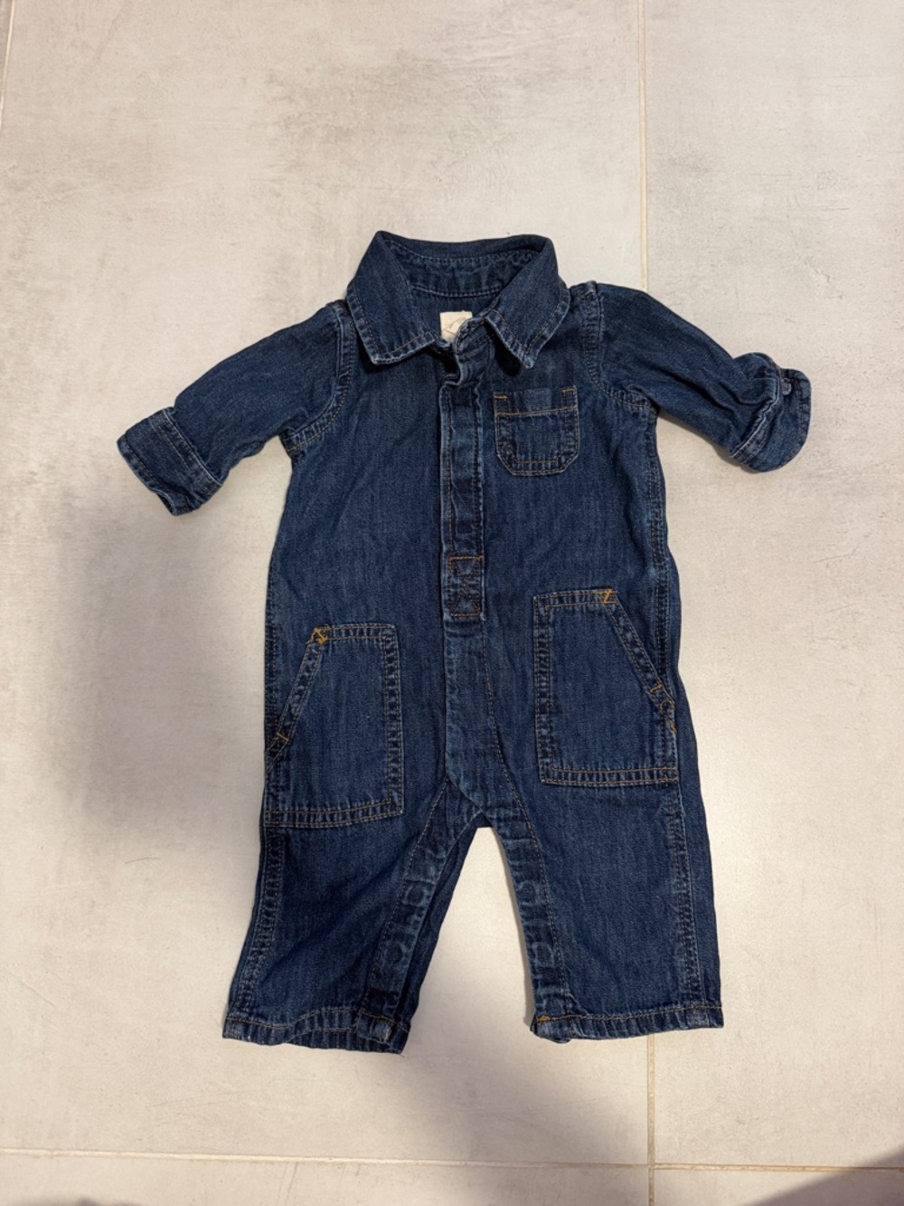 GAP Dark Blue Denim Jumpsuit